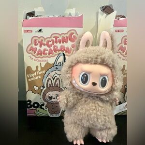 POP MART Labubu “The Monsters: Exciting Macaron” Vinyl Face” - Toffee